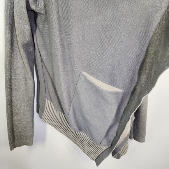 Cabi Cardigan Sweater Womens Size Medium Open Front Waterfall Pocket Sage 5132 - Picture 5 of 9